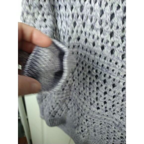 Croft And Barrow Purple Open Knit Tunic Slit Side Sweater. Size XL - Picture 6 of 11